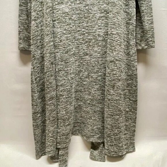 LuLaRoe Open Front Duster Women's Large Heathered Green Knit Cardigan Sweater - Picture 7 of 10